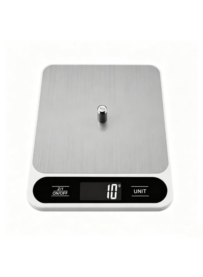 Precision Electronic Digital Kitchen Scale Silver,Gram Scale Multi-Functional Kitchen Scale and Baking Scale for Precise Weight Measuring and Portion Control,LCD Display weighing scale for food(MAX:10KG) - Image 1