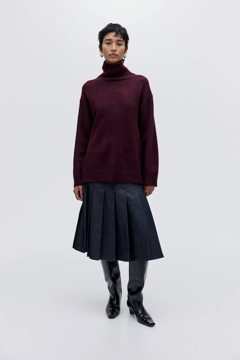 H&M Loose-fit polo-neck jumper