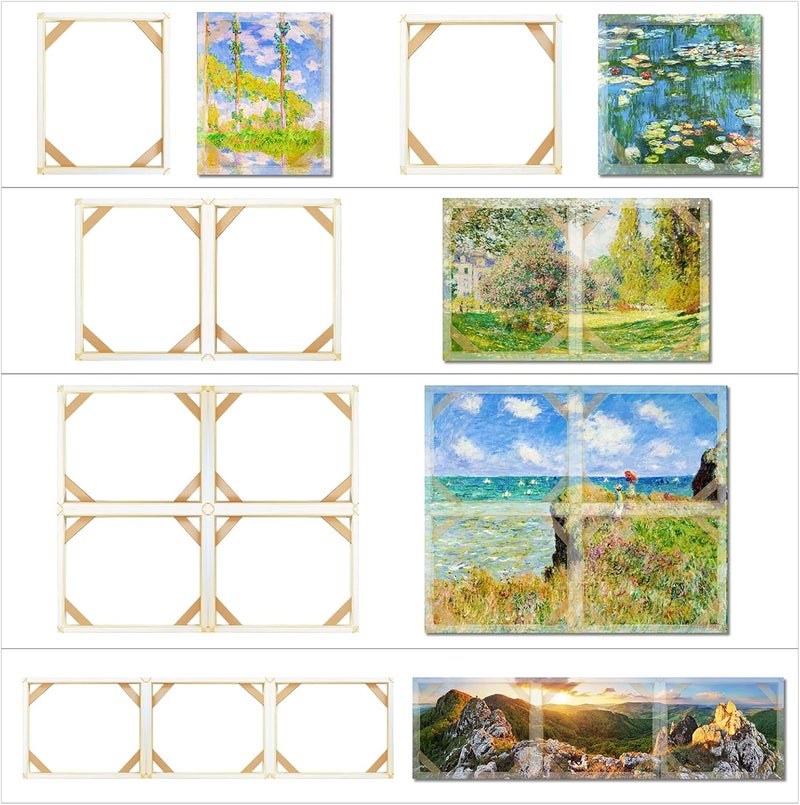 Sunwes Stretcher Wooden Bars for Canvas and Artwork Framing, 1.25-inch Bars Frame Kit for Gallery Wrap Oil Painting, Easy to Assemble, Ideal for DIY Framing Wall Art, Studio, Home Projects 24x30in - Image 4