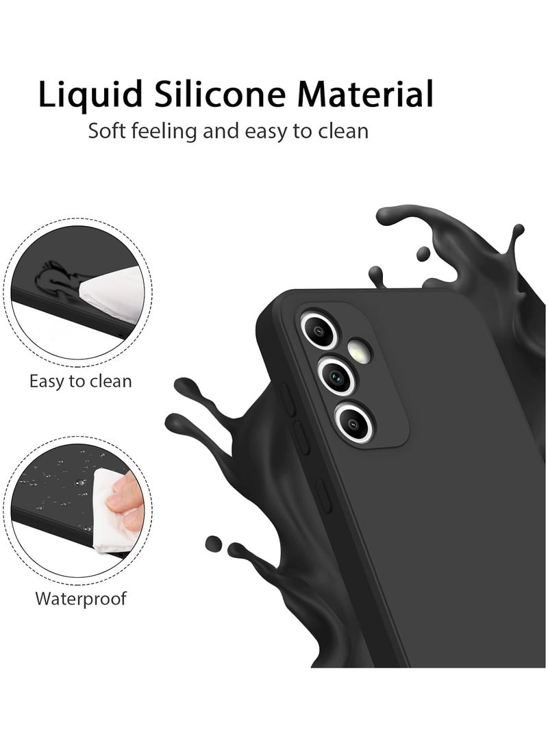 ICARLUS Phone Case for Samsung Galaxy S24 FE 5G Case Silicone with Soft Microfiber Lining Slim Cover Black - Image 2