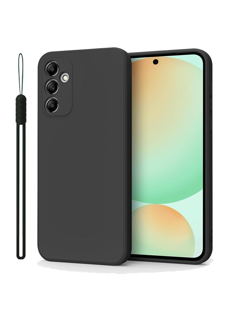 ICARLUS Phone Case for Samsung Galaxy S24 FE 5G Case Silicone with Soft Microfiber Lining Slim Cover Black - Image 1