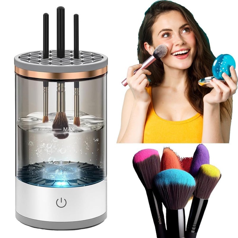 ConvertKitchen Makeup brush cleaner machine New Electric Cosmetic  Painting Brush Cleaner set of 1 - Image 1