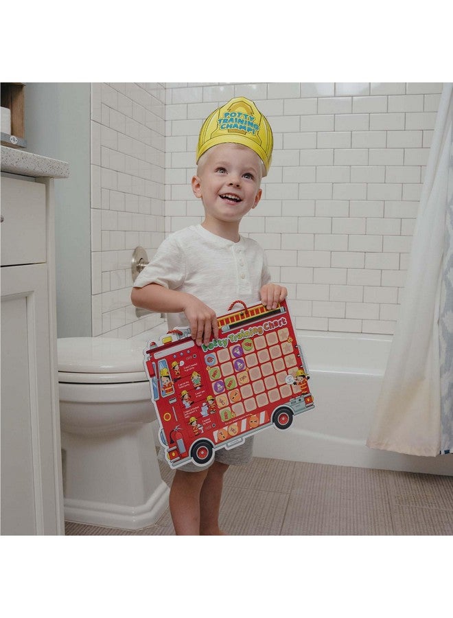 Putska Potty Chart for Toddlers with Fireman Theme - Reusable Potty Training Chart with Rewards, Stickers, and Training Tools - Perfect for Toddler Potty Training - Image 2