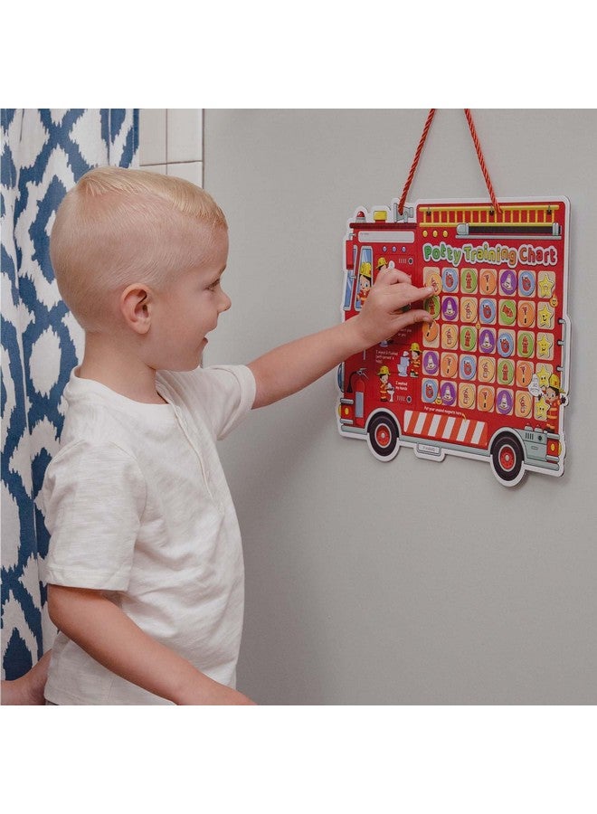 Putska Potty Chart for Toddlers with Fireman Theme - Reusable Potty Training Chart with Rewards, Stickers, and Training Tools - Perfect for Toddler Potty Training - Image 4