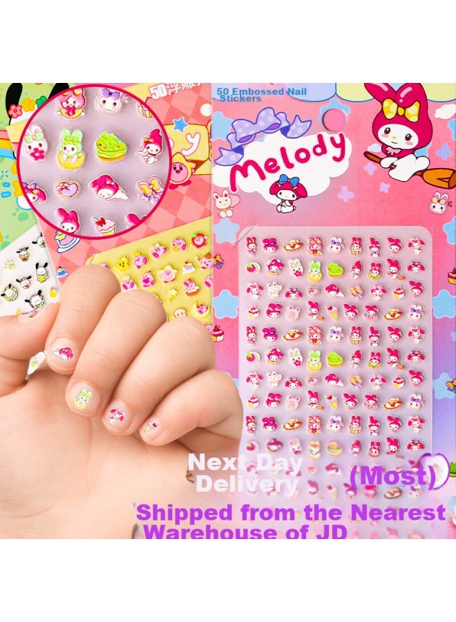 Surada Children's Nail Stickers, Children's Stickers, Nail Art Stickers, Children's Nail Stickers, 5d Embossed Nail Stickers, Children's Stickers, Children's Manelai Nail Stickers Jc-a008 - Image 1