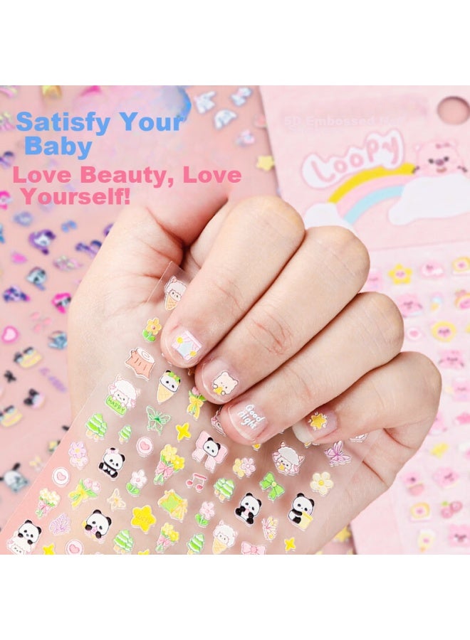Surada Children's Nail Stickers, Children's Stickers, Nail Art Stickers, Children's Nail Stickers, 5d Embossed Nail Stickers, Children's Stickers, Children's Manelai Nail Stickers Jc-a008 - Image 3