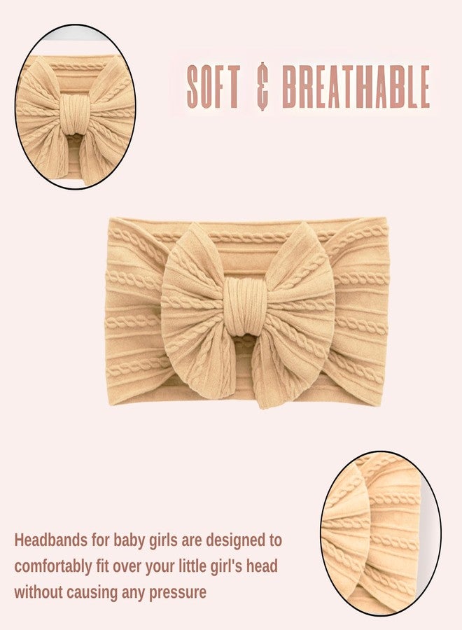 BellaStella 7 Pcs Baby Headbands for Girls & Boys, Soft Stretchy Hair Bands with Bow, Flower and Knot Design, Comfortable and Stylish Hair Accessories for Newborn, Infant and Toddler Babies (Multicolor-3) - Image 3