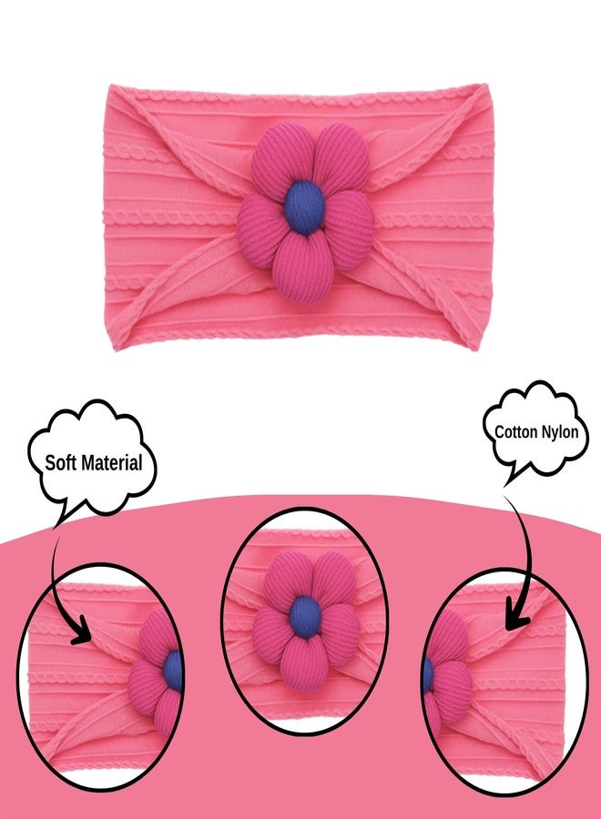 BellaStella 7 Pcs Baby Headbands for Girls & Boys, Soft Stretchy Hair Bands with Bow, Flower and Knot Design, Comfortable and Stylish Hair Accessories for Newborn, Infant and Toddler Babies (Multicolor-3) - Image 2