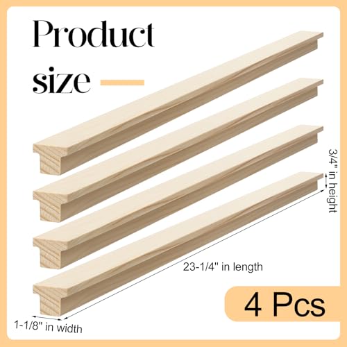 Yousoontic 4 Pack Hardwood Center Mount Drawer Slides Wooden Drawer Track Classic T Shaped Design Fits The Slide Guides - Image 4
