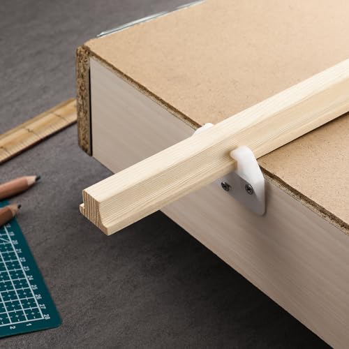 Yousoontic 4 Pack Hardwood Center Mount Drawer Slides Wooden Drawer Track Classic T Shaped Design Fits The Slide Guides - Image 3