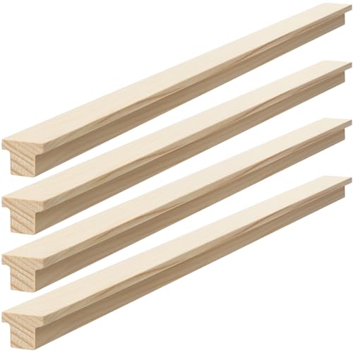 Yousoontic 4 Pack Hardwood Center Mount Drawer Slides Wooden Drawer Track Classic T Shaped Design Fits The Slide Guides - Image 1