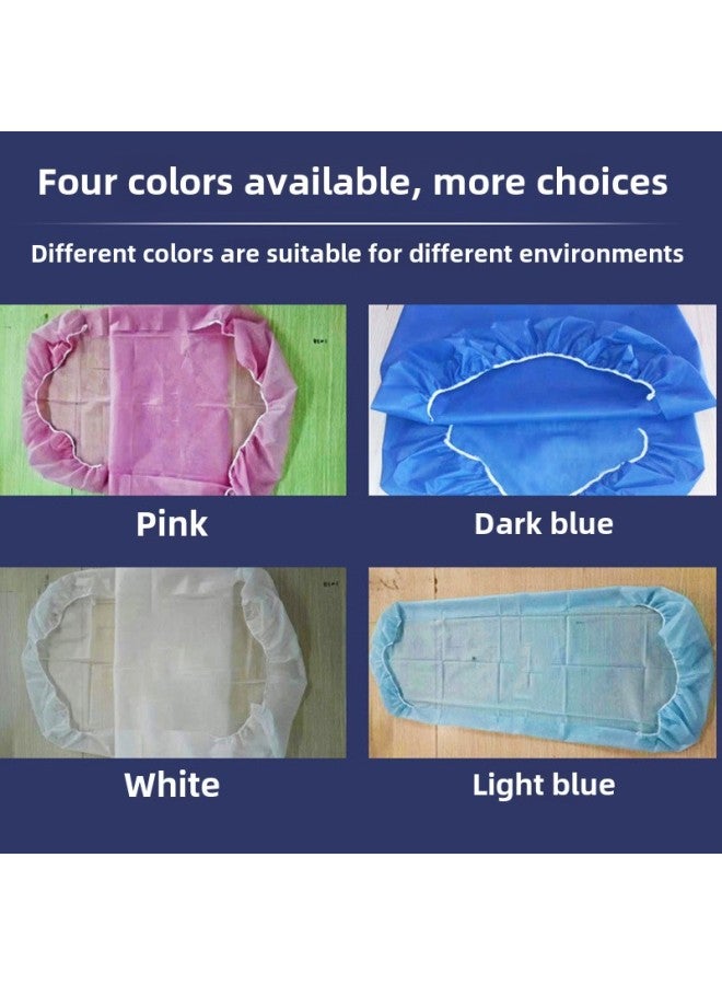 إسكدنيا ملاءة سرير غير منسوجة للاستخدام مرة واحدة بشريط مطاطي مع فتحات للفتح وغطاء سرير مساج صالون تجميل مقاوم للماء وغطاء سرير مطاطي طبي سميك - اللون: أبيض - المواصفات: 100*210 - Image 3