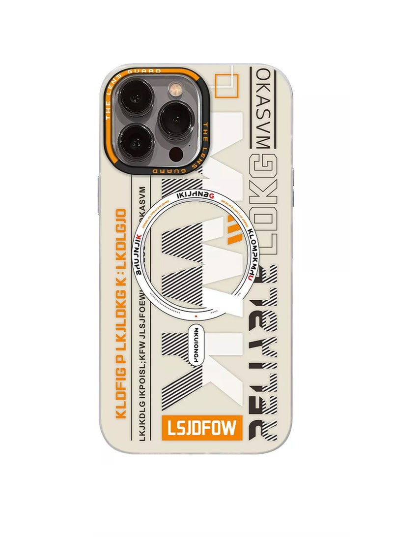 LEEKA غطاء خلفي مغناطيسي غير لامع من LEEKA M2، غطاء فائق الجودة لهاتف iPhone 14 Pro Max (أبيض) - Image 1