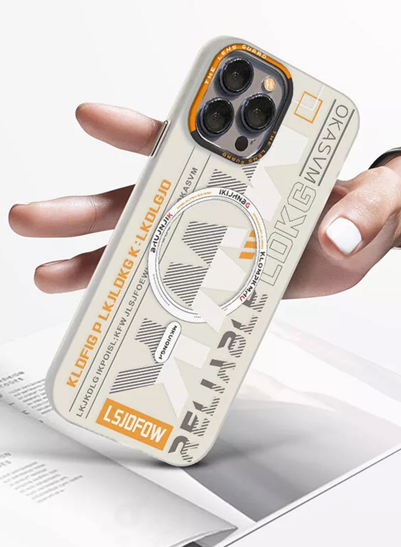 LEEKA غطاء خلفي مغناطيسي غير لامع من LEEKA M2، غطاء فائق الجودة لهاتف iPhone 14 Pro Max (أبيض) - Image 5