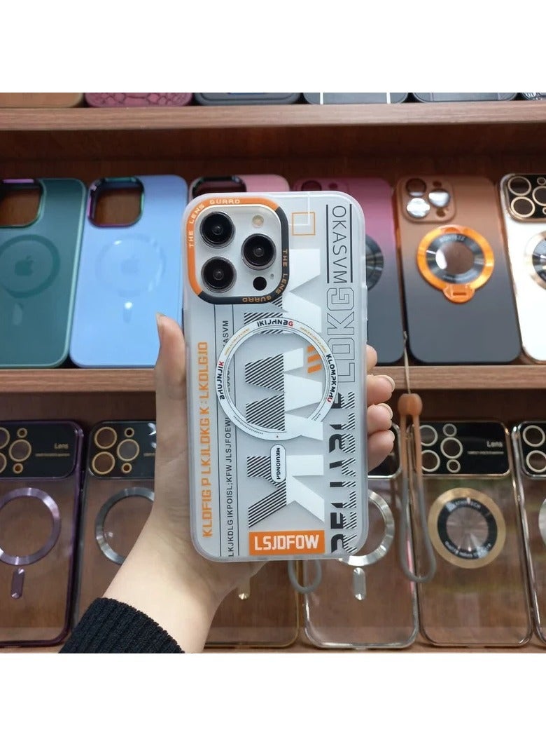 LEEKA غطاء خلفي مغناطيسي غير لامع من LEEKA M2، غطاء فائق الجودة لهاتف iPhone 14 Pro Max (أبيض) - Image 4