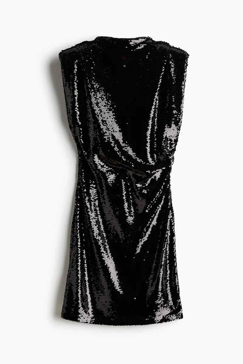 H&M Sequined shoulder-pad dress