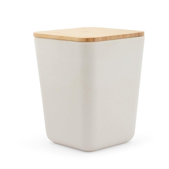 ECOFRIENDLY BAMBOO FIBRE CANISTERSTORAGE CONTAINER AIR TIGHT 1000 ML BEIGE