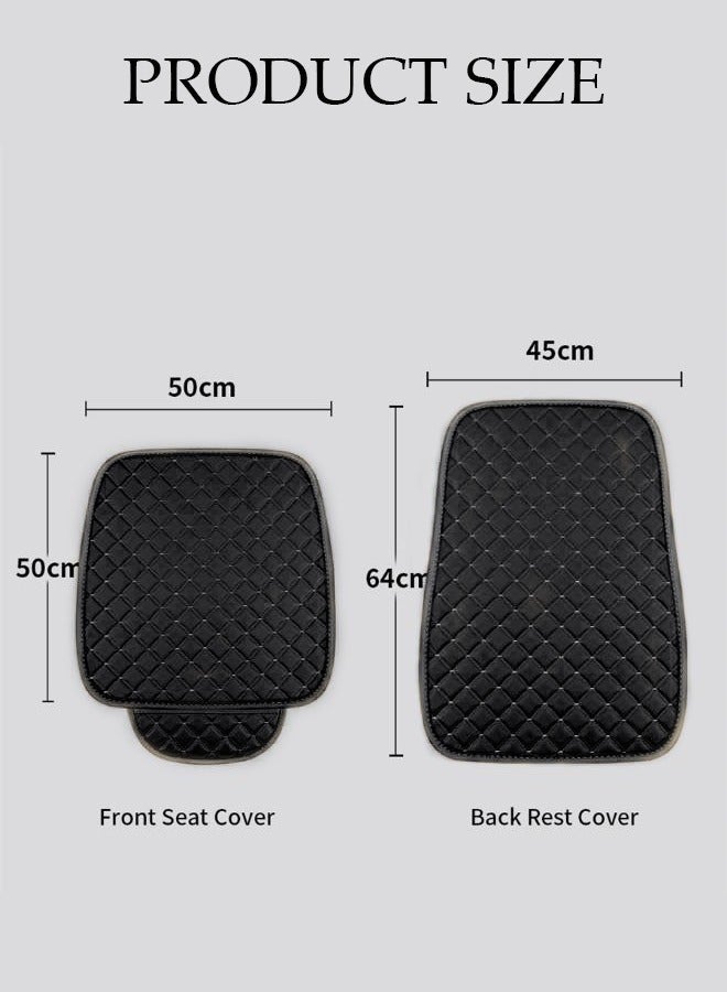 DUNISO 1PCS Auto Breathable Universal Four Seasons Front Car Seat Covers Luxury Include Front Car Seat Protector and Rear Car Seat Cushion Compatible with 95% Vehicle Fit for Cars Truck SUV or Vans - Image 5