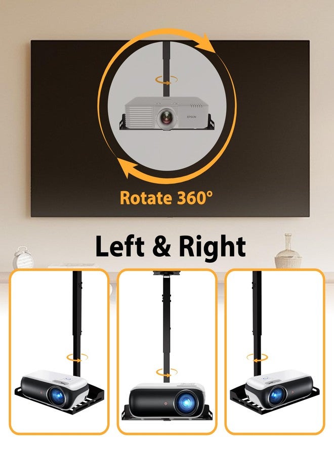 MAWADA Projector Ceiling Mount - Sturdy & 360° Rotation Ceiling Projector Mount for Seamless Projection, Holds up to 11lbs, Perfect for Home Theater Or Office Setup - Image 2