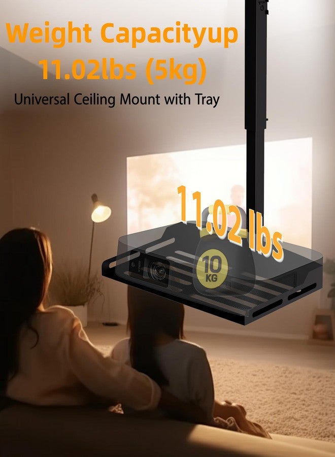 MAWADA Projector Ceiling Mount - Sturdy & 360° Rotation Ceiling Projector Mount for Seamless Projection, Holds up to 11lbs, Perfect for Home Theater Or Office Setup - Image 4