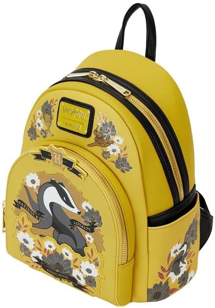 Loungefly Loungefly Harry Potter Hufflepuff House Floral Tattoo Mini Backpack - Image 3