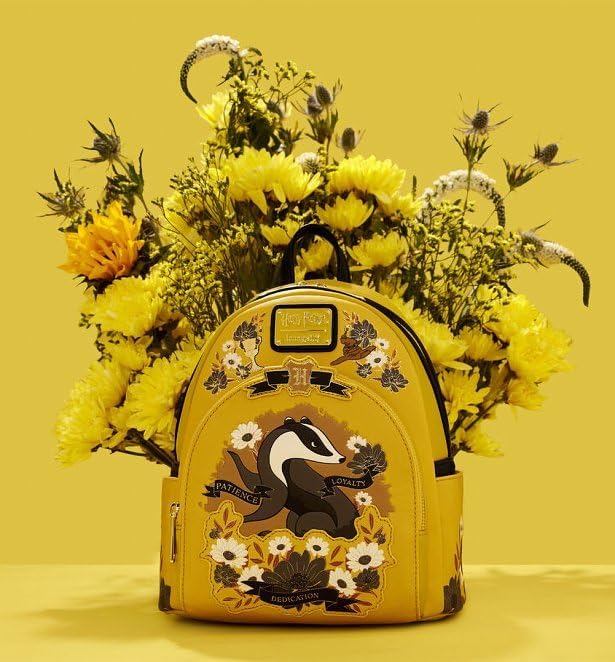 Loungefly Loungefly Harry Potter Hufflepuff House Floral Tattoo Mini Backpack - Image 2