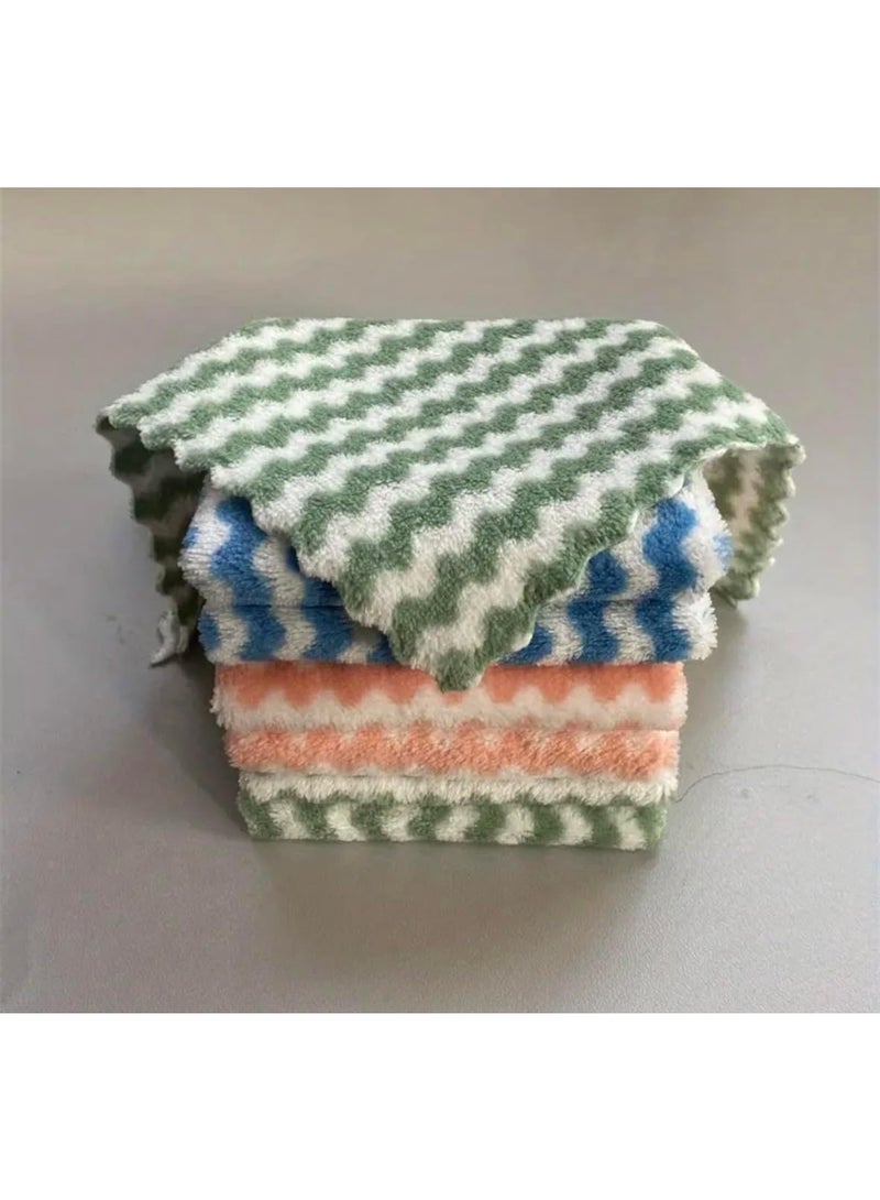 مخطوطات طقم مناشف يد للحمام مكون من 10 قطع، منشفة يد للحمام خالية من الزيوت، منشفة وجه ناعمة عالية الامتصاص للبالغين والأطفال للحمام والمطبخ، 25 × 25 سم (متعددة الألوان) - Image 4