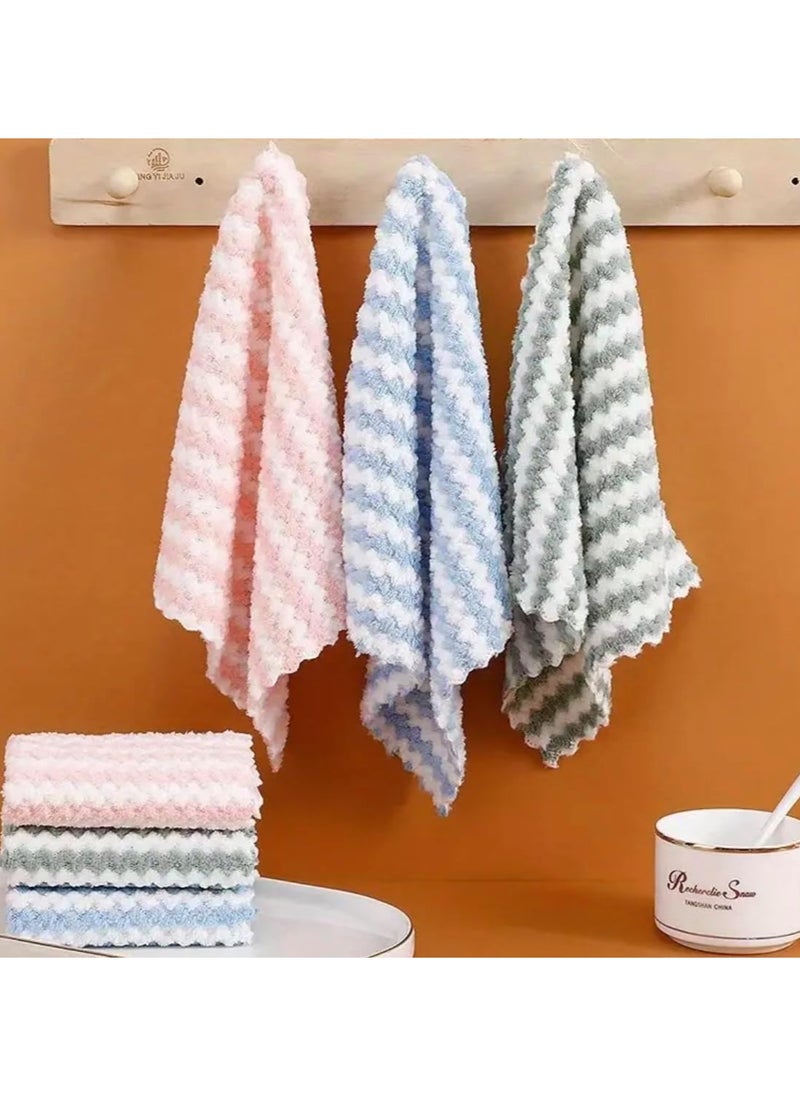 Scrolls Hand Towels for Bathroom Set 10 Pieces, Free of Oil Bath Hand Towel, Face Towel Soft Highly Absorbent Towels for Adults and Children for Bathroom, Kitchen, 25x25cm (Multicolor)  - Image 3