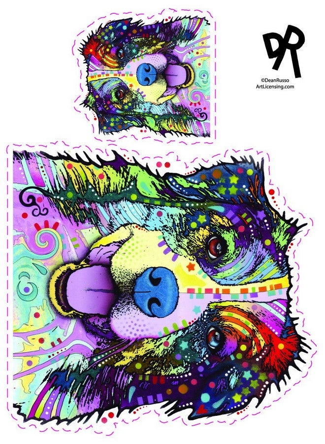 Enjoy it Australian Shepherd Sticker Featuing The Artwork Of Dean Russo Outdoor Rated Vinyl Sticker Decals For Windows Bumpers Laptops Or Crafts 2 Pieces - Image 3