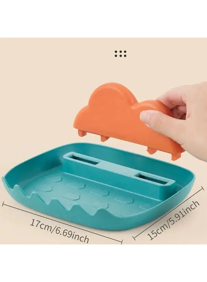 Green Cloud Kitchen Organizer Rack For Spatulas Spoons Pot Lids Compact Countertop Storage - Image 3