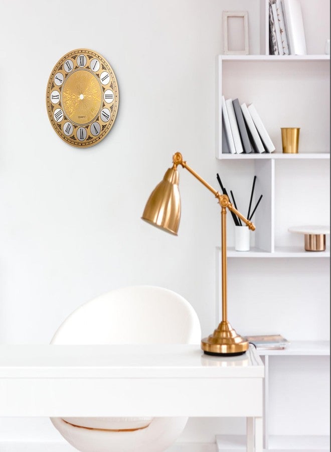 قرص ساعة حائط من الألومنيوم من HOgardenME، قطر 7 بوصات، قطع غيار لقرص ساعة بأرقام عربية/رومانية، ساعة حائط يمكنك تركيبها بنفسك لغرفة النوم وغرفة المعيشة وديكور المنزل (أرقام رومانية) - Image 2