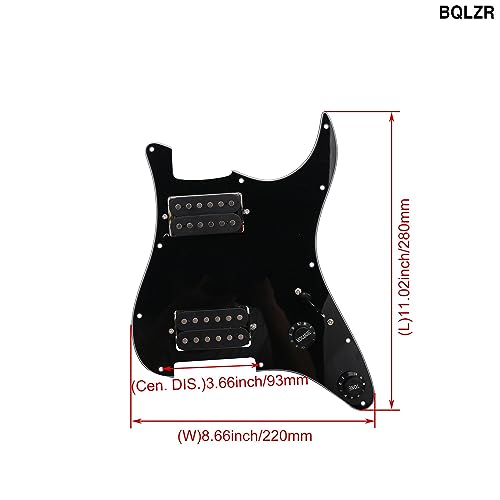 BQLZR Black Loaded HH Pickguard Dual Humbuckers for Electric guitar - Image 4