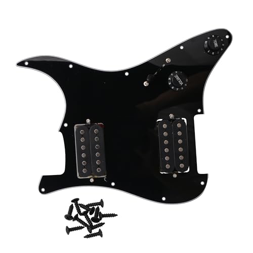BQLZR Black Loaded HH Pickguard Dual Humbuckers for Electric guitar - Image 1
