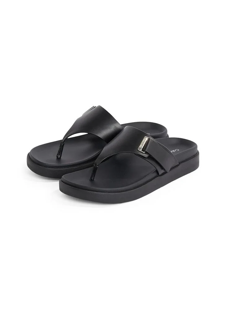 CALVIN KLEIN ADJUSTABLE LEATHER SANDALS