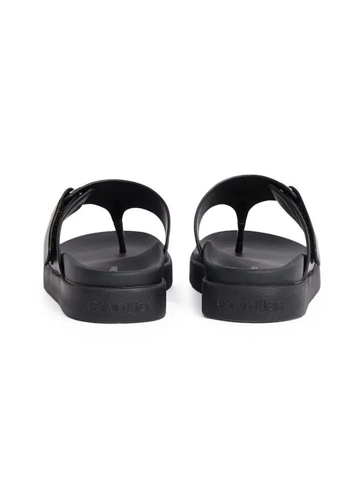 CALVIN KLEIN ADJUSTABLE LEATHER SANDALS