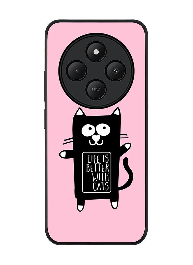 Stylizedd For Xiaomi Poco C75 Case,Slim fit Camera Protection, Shockproof Thin Phone cover - Life is better with cats  - Image 1