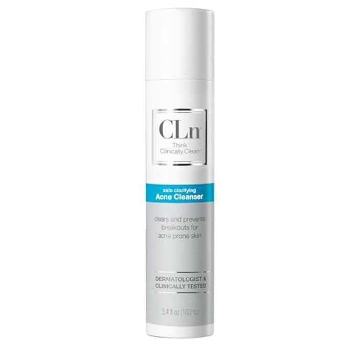 CLn® Acne Cleanser-Facial Cleanser with 0.5% Salicylic Acid to Eliminate Blackheads & Breakouts, Oil-Free & Fragrance-Free, 3.4 fl. oz. - Image 1
