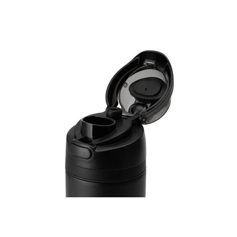Hans Larsen Black Hans Larsen Aero Sip Recycled Stainless Steel Water Bottle 750ml Dual Sip Lid with Straw & Drinking Hole, Leakproof Travel Bottle, Sleek Matte Finish, Eco-Friendly Reusable For Sports & Office - Black  | Best Price UAE