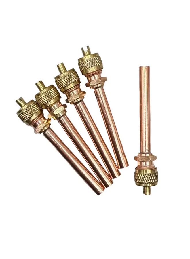 5pcs Brass Liquid Check Valves for AC Refrigerator Nozzle Leak Proof - Image 1