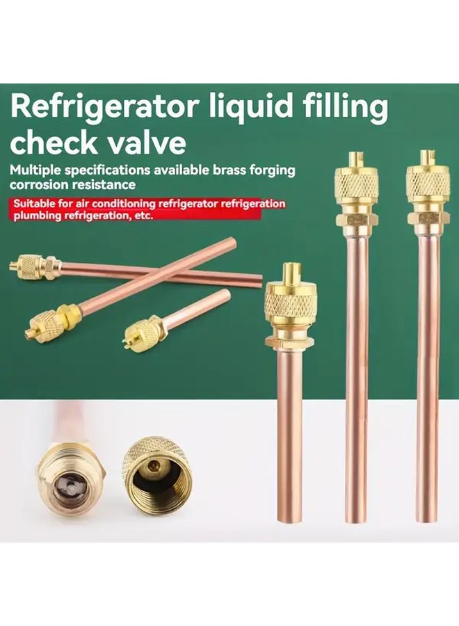 5pcs Brass Liquid Check Valves for AC Refrigerator Nozzle Leak Proof - Image 2