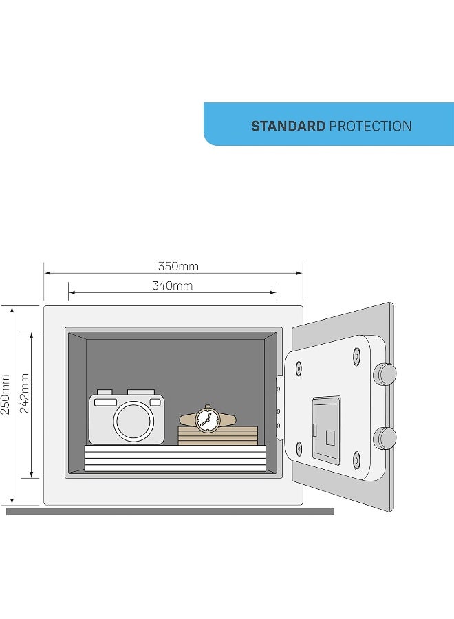 Yale Safe 16.3Ltrs 250X350mm Black Value Home #Ysv/250/Db1 Yale - Image 4