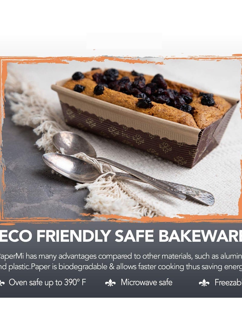 Paper Loaf Pan, Disposable Paper Baking Loft Mold 25ct, All Natural, Recyclable, Microwave Oven Freezer Safe,Perfect for Beautifully Displaying Baked Goods, 6"x 2.5"x2" - Image 2