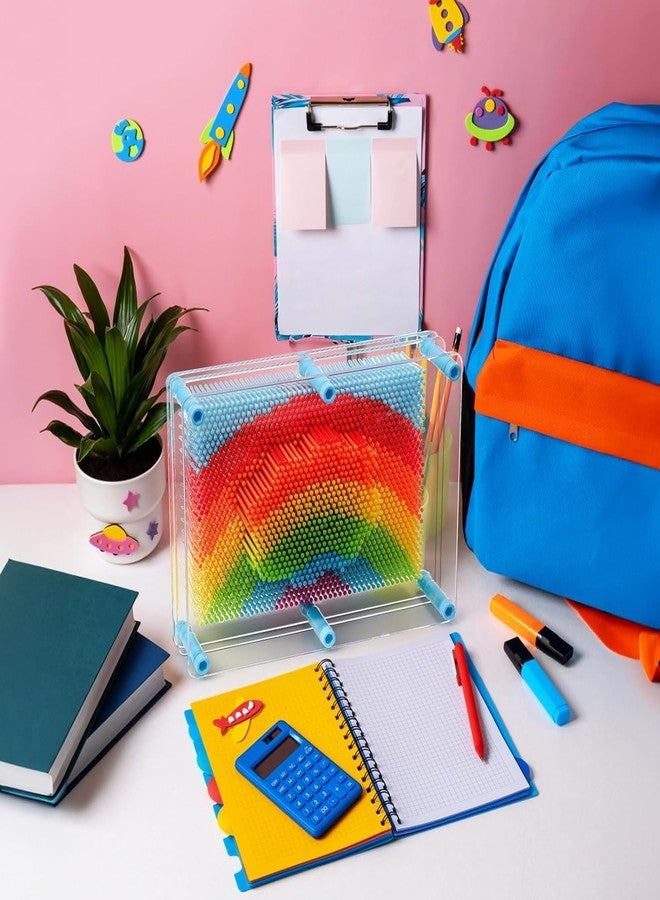 Hacaroa 3 Pack 3D Pin Art Toy, Rainbow Plastic Pin Art Board Sensory Toys, Pin Impression Sculpture Needle Toy for Autistic Children, Kids, Adults, 3 Sizes - Image 5