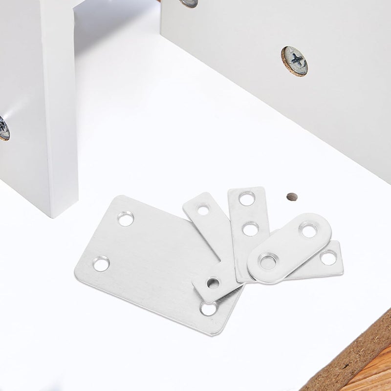 Carefully engineered build 22pcs Stainless Steel Mending Plates Set for Wood Furniture Repair, Includes Flat Straight Brace Brackets, L-Shaped and T-Shaped Corner Braces, Multipurpose Metal Joining Plates Local inventory listed item Globally engineered build Replaceable parts Ready post purchase fulfill Continuous warehouse supply Precision processed material Batch consistent craftsmanship High strength upgraded material Multi-use qualified quality Carefully selected solid material Ready order processing Periodic restock local Integrated practical design All-item unified delivery Lightweight Long lasting universal build Modern versatile shape Field test upgraded craftsmanship Processed natural substance Instant order available stock Strategic warehouse site Flexible trendy construction Changing environment compatible All need matching options - Image 5