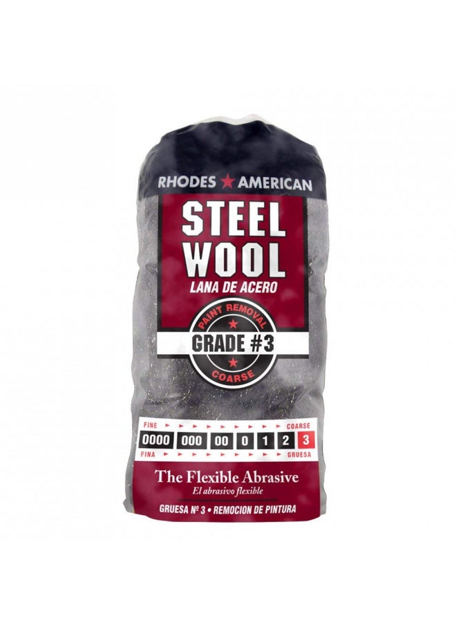 Homax Homax Rhodes American Paint Removal Steel Wool, Coarse Grade #3, 12 Pads  - Image 1