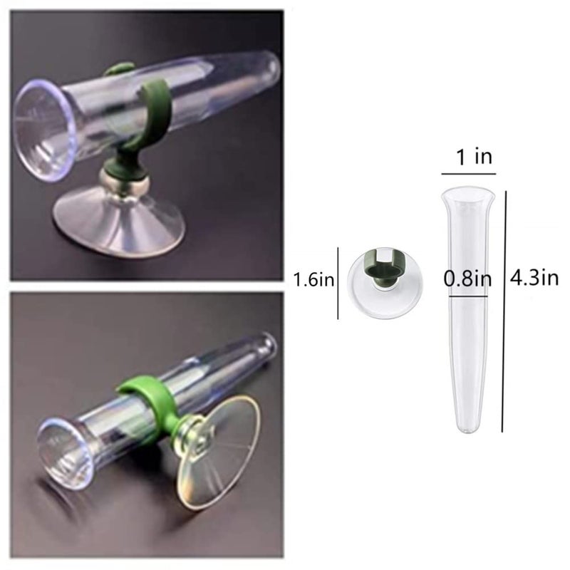 ALL SPECIAL ALL SPECIAL 8 pcs Flower Water Tubes - Clear Floral Tubes Wall-Hanging Floral Water Tubes Flower Tubes with Suction Cup Hydroponics Vases Plant Stand Wall-Mounted Vase Home Creative Wall Hanging Decor - Image 4