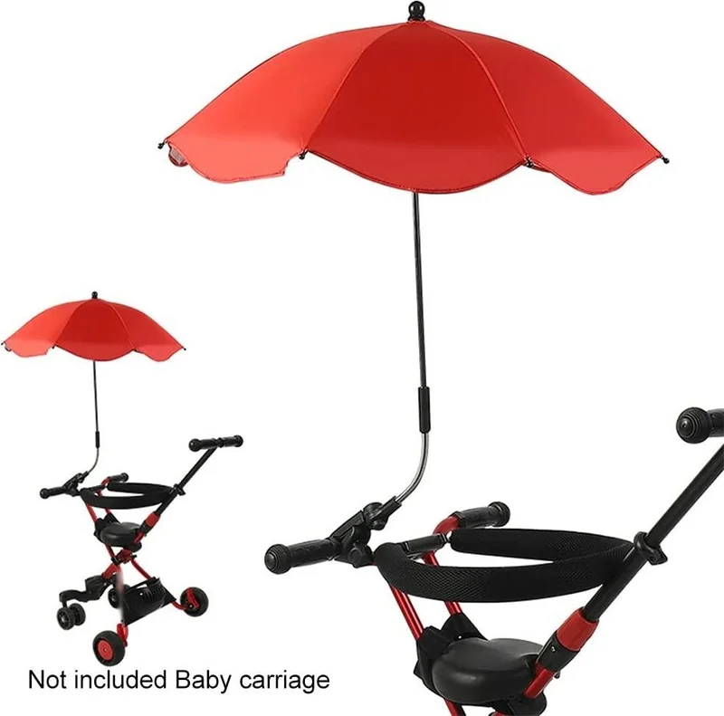 Valkyrie Detachable 360 ​​Degree Adjustable 66 cm Umbrella for Baby Stroller - Red