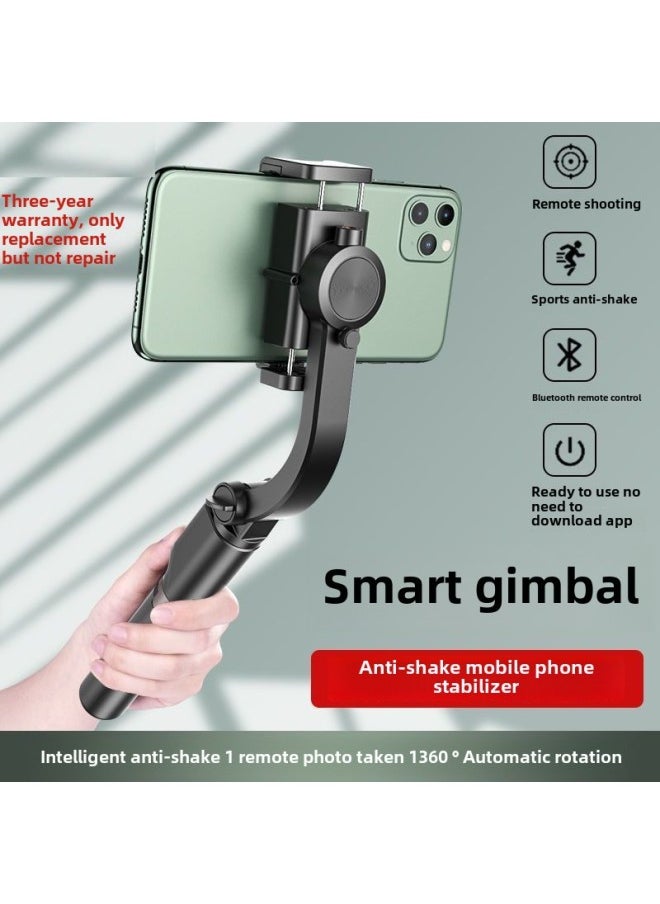Mobile Phone Stabilizer Anti-shake Handheld Gimbal Shooting Artifact Camera Triangle Bracket Foot Multi-function Selfie Stick Live-Color:Black- Selfie [tripod + Remote Control]