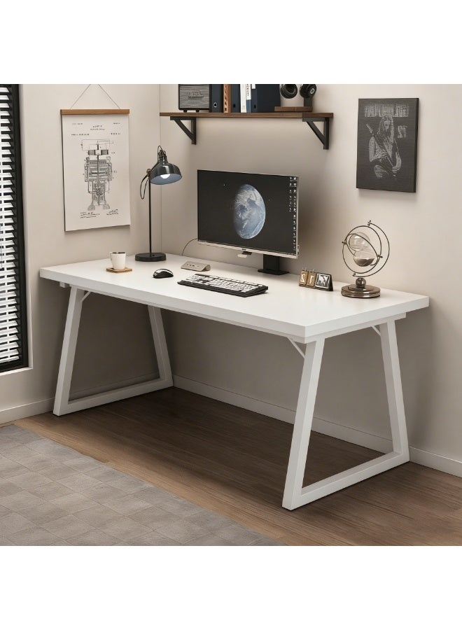 Dining Table for 4-6 People, 120x60cm Rectangular Kitchen Table with Metal A-Frame Legs, Multipurpose Home Office Computer Desk & Workstation, Large Gaming Table and Study Desk, White - Image 5