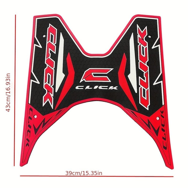 Non Slip Foot Pedal Mat Red For Honda Click125i V1 V2 Scooter - Image 3